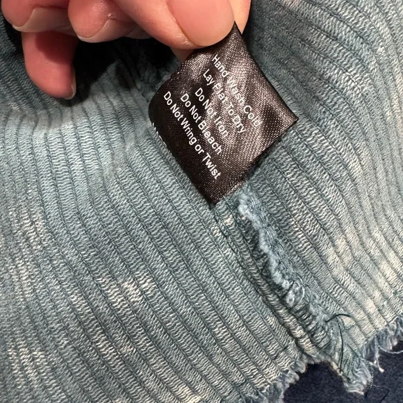 POL Teal Corduroy Jacket with Frayed Hem- it’s slightly brighter than in the pic - Picture 9 of 10